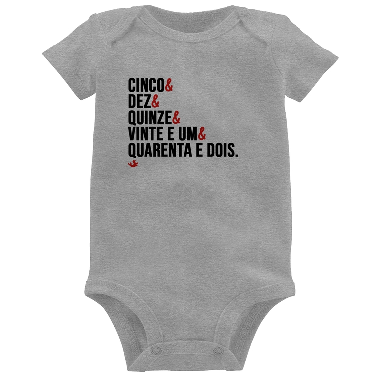 Body Bebê Distâncias de Corrida - Cinza