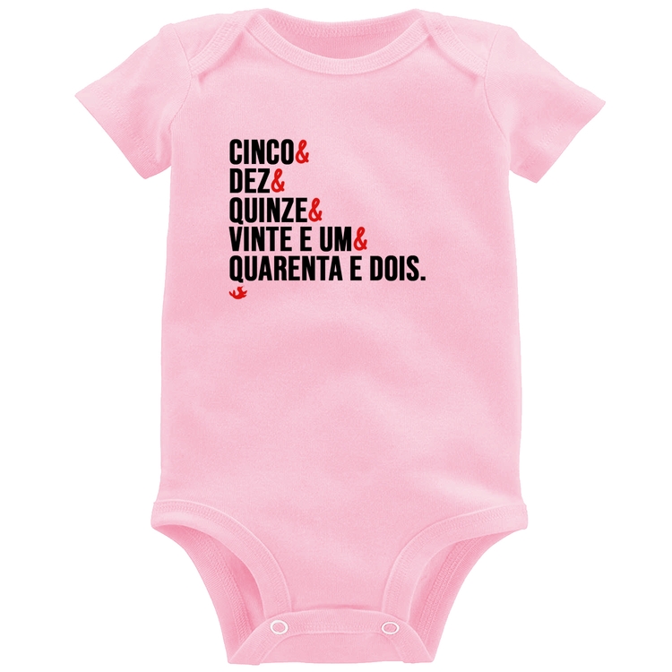 Body Bebê Distâncias de Corrida - Rosa Bebê