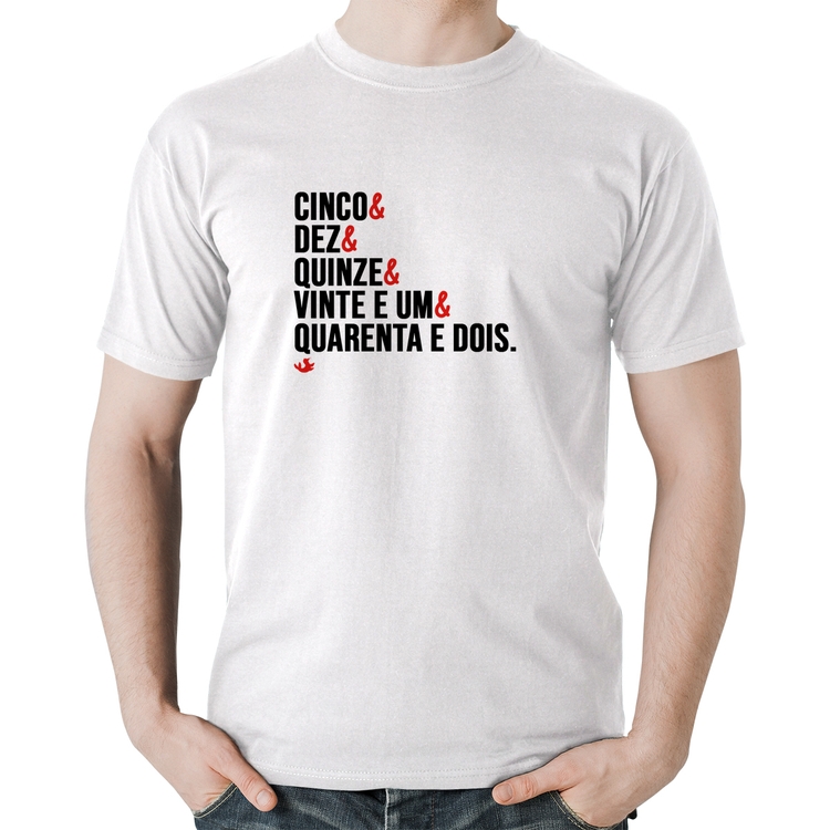 Camiseta Algodão Distâncias de Corrida - Branca