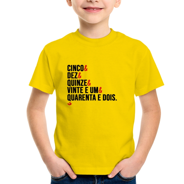 Camiseta Infantil Distâncias de Corrida - Amarela