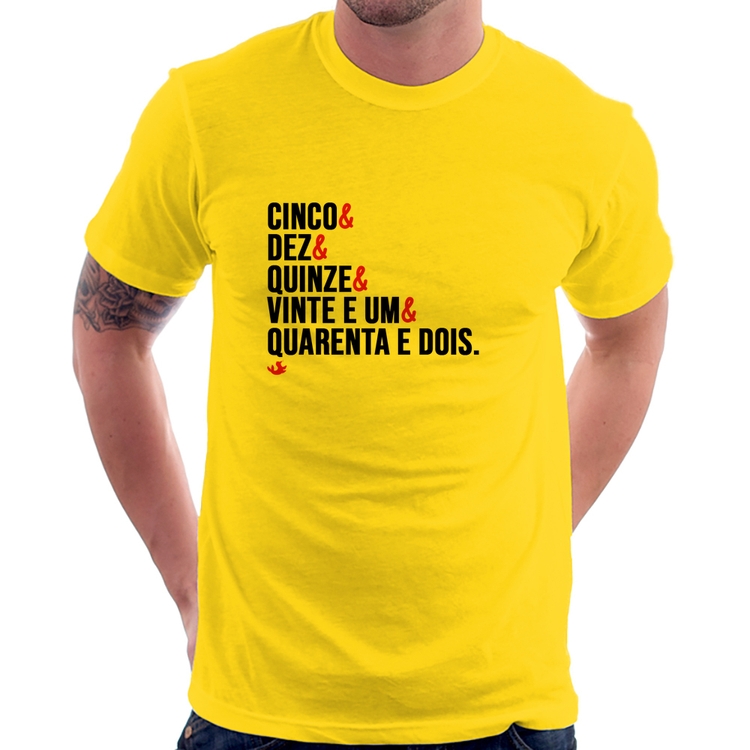 Camiseta Distâncias de Corrida - Amarela