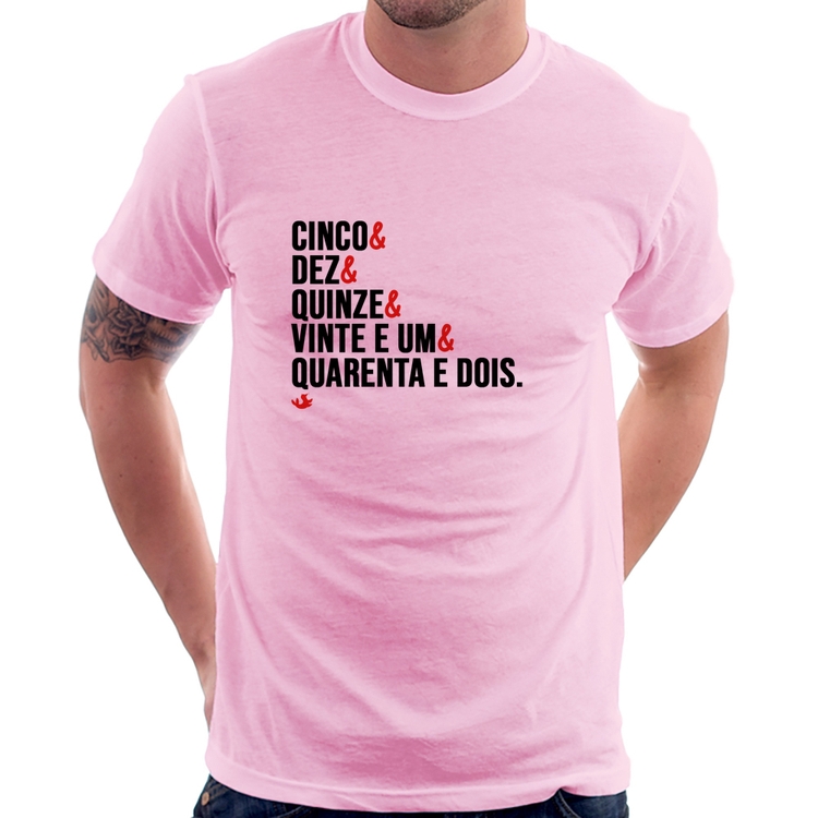 Camiseta Distâncias de Corrida - Rosa Bebê