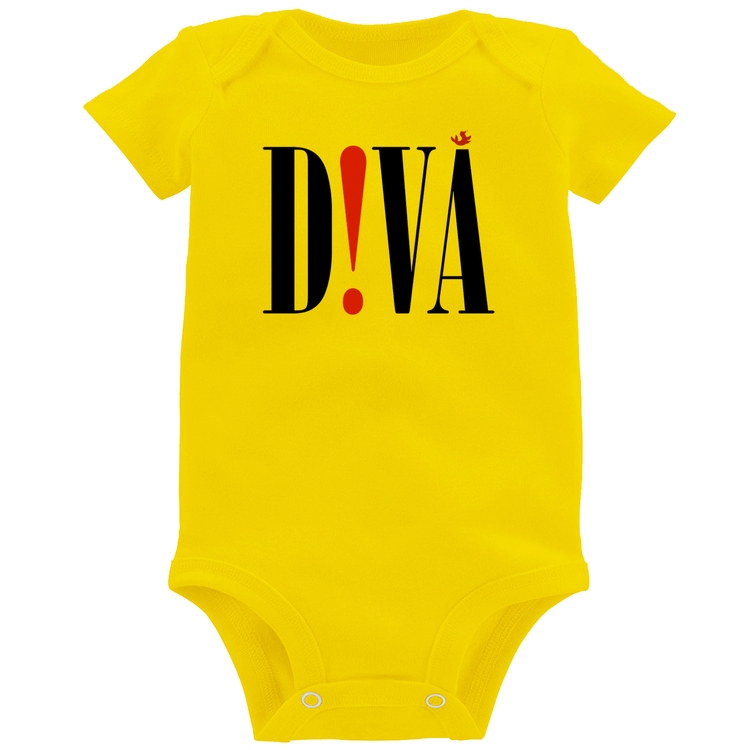 Body Bebê Diva - Amarelo