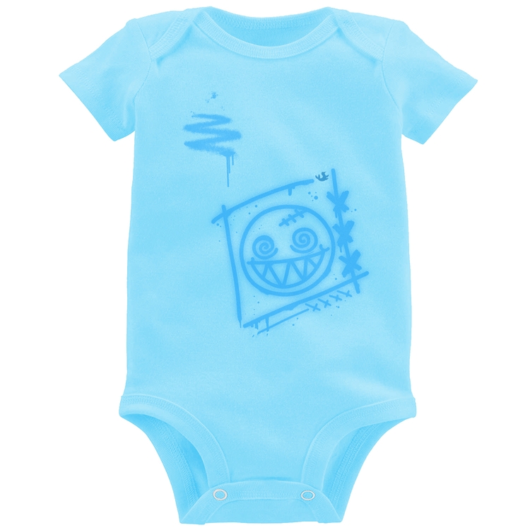 Body Bebê Dizzy Eyes Madpunk co. - Azul Bebê