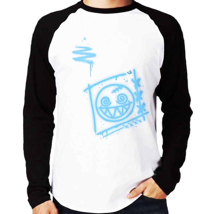 Camiseta Raglan Dizzy Eyes Madpunk co. Manga Longa
