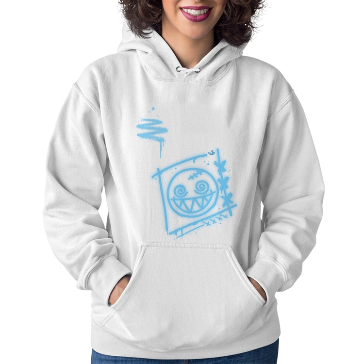 Moletom Feminino Dizzy Eyes Madpunk co. - Branco