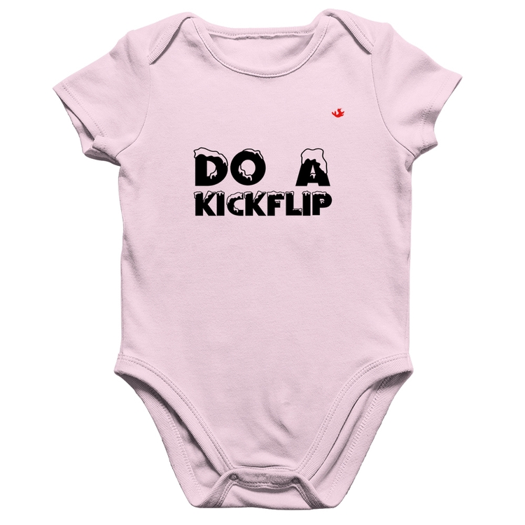 Body Bebê Algodão Do a Kickflip - Rosa Bebê