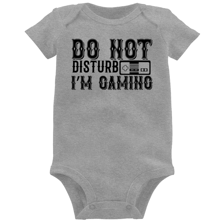 Body Bebê Do Not Disturb I'm Gaming - Cinza
