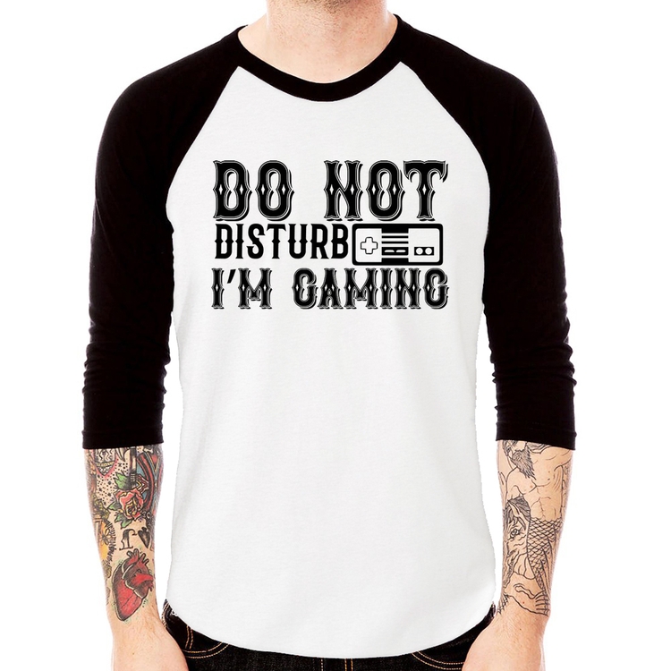 Camiseta Raglan Do Not Disturb I'm Gaming Manga 3/4