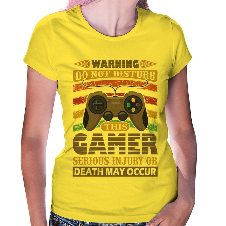 Baby Look Do Not Disturb This Gamer - Amarela