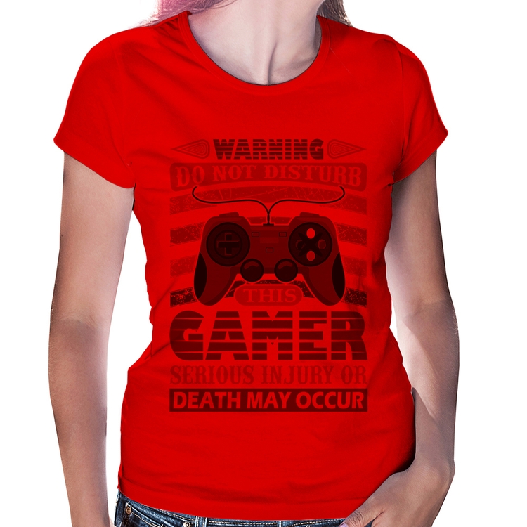 Baby Look Do Not Disturb This Gamer - Vermelha