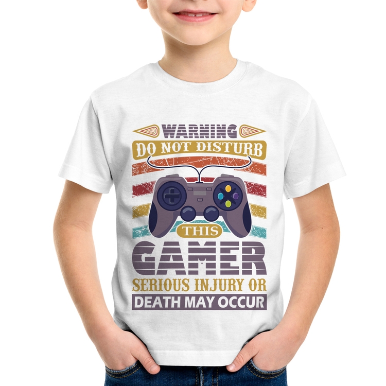 Camiseta Infantil Do Not Disturb This Gamer