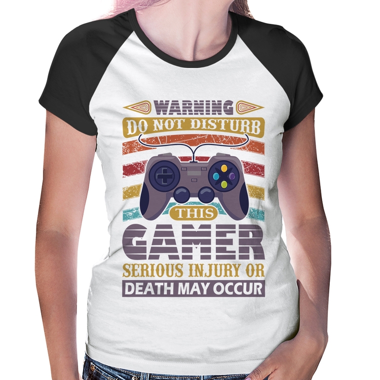 Baby Look Raglan Do Not Disturb This Gamer