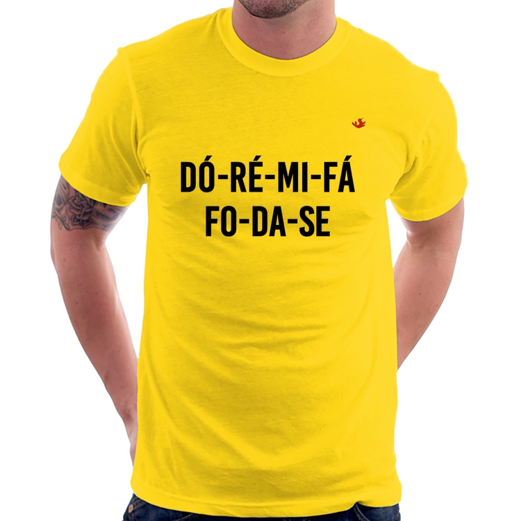 Camiseta Dó-Ré-Mi-Fá-Fo-Da-Se - Amarela
