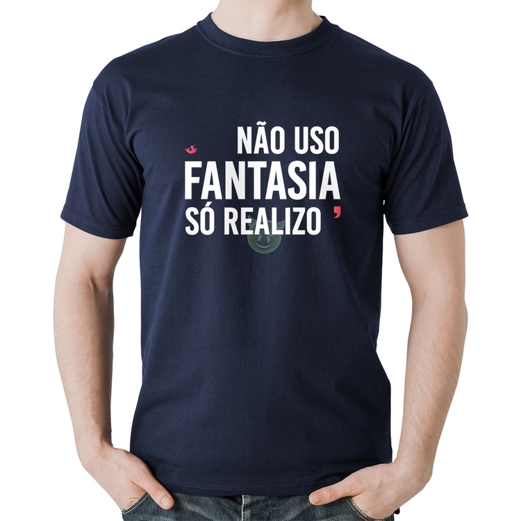 Camiseta Algodão Doe um beijo - Marinho
