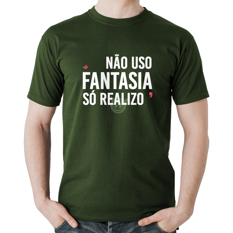 Camiseta Algodão Doe um beijo - Musgo