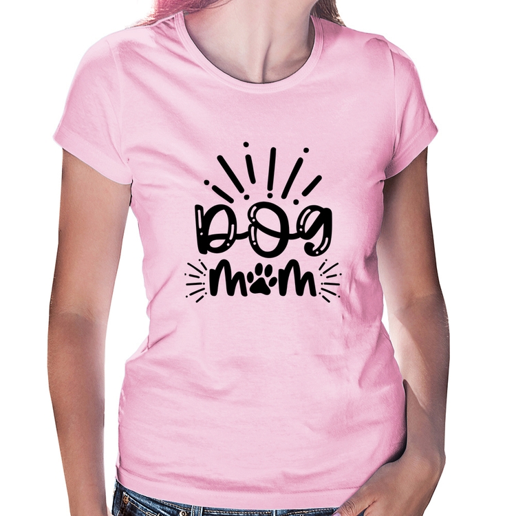 Baby Look Dog Mom - Rosa Bebê