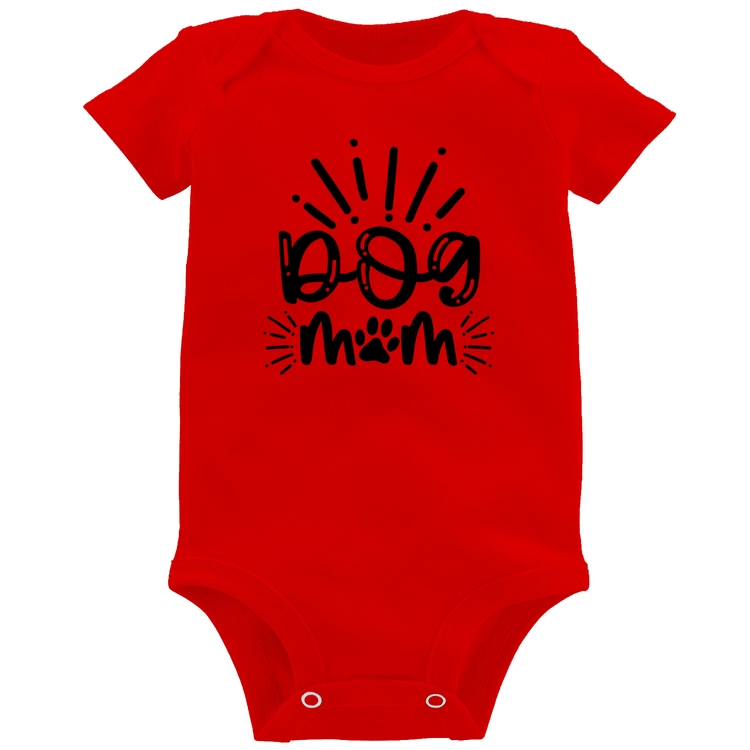 Body Bebê Dog Mom - Vermelho