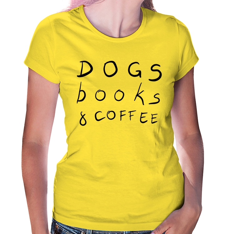 Baby Look Dogs Books and Coffee - Amarela