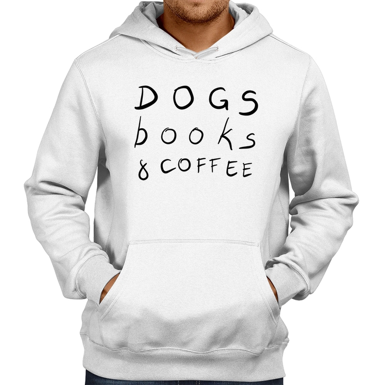 Moletom Dogs Books and Coffee - Branco