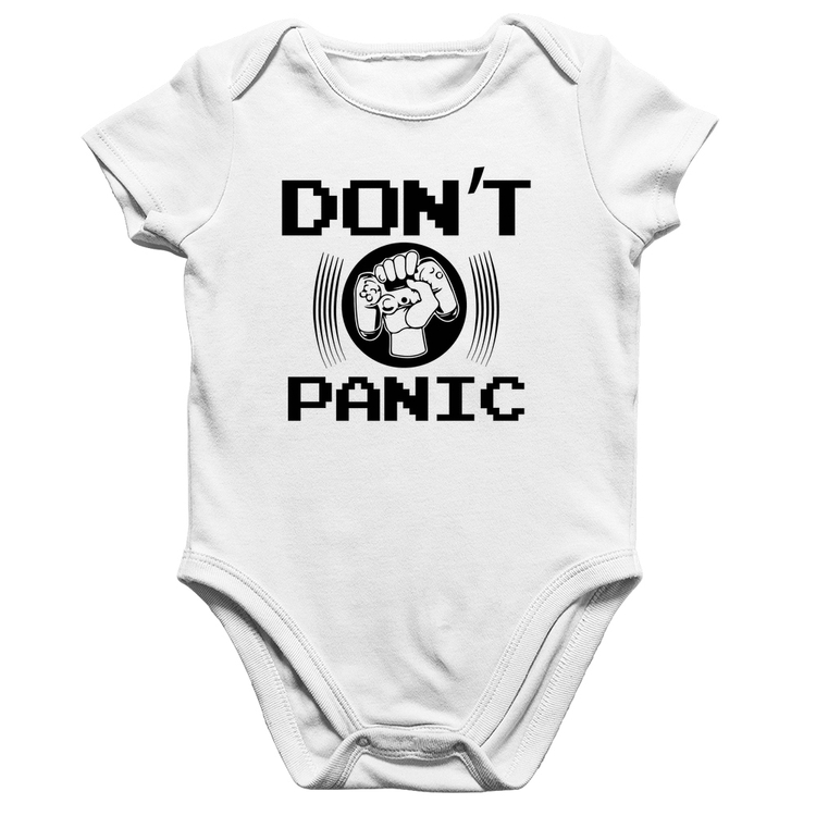 Body Bebê Algodão Don't Panic - Branco