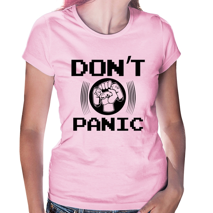 Baby Look Don't Panic - Rosa Bebê