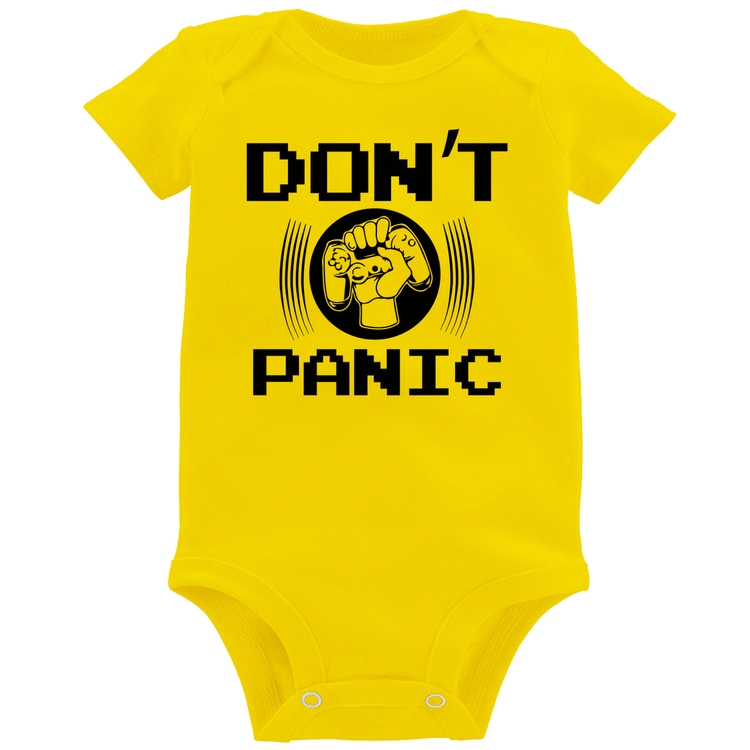 Body Bebê Don't Panic - Amarelo