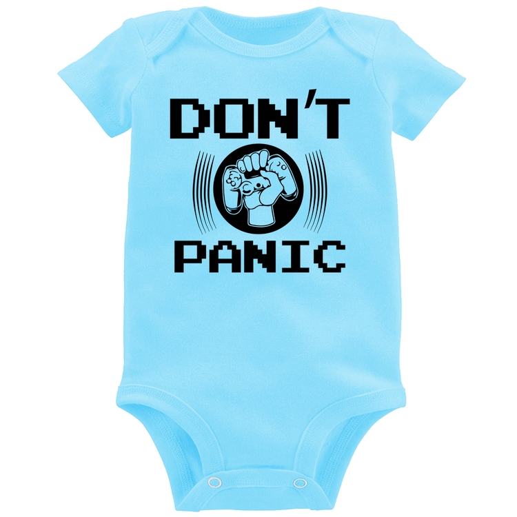 Body Bebê Don't Panic - Azul Bebê