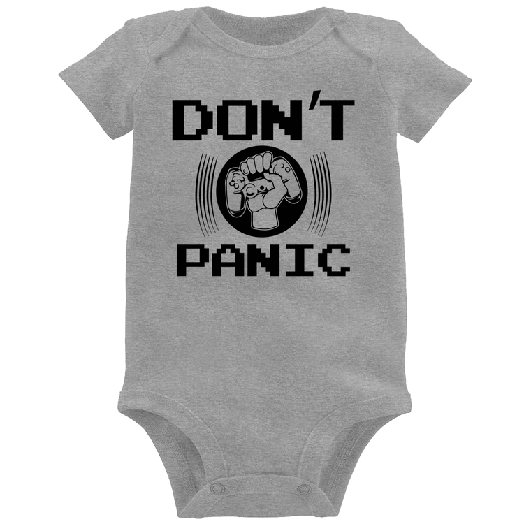 Body Bebê Don't Panic - Cinza