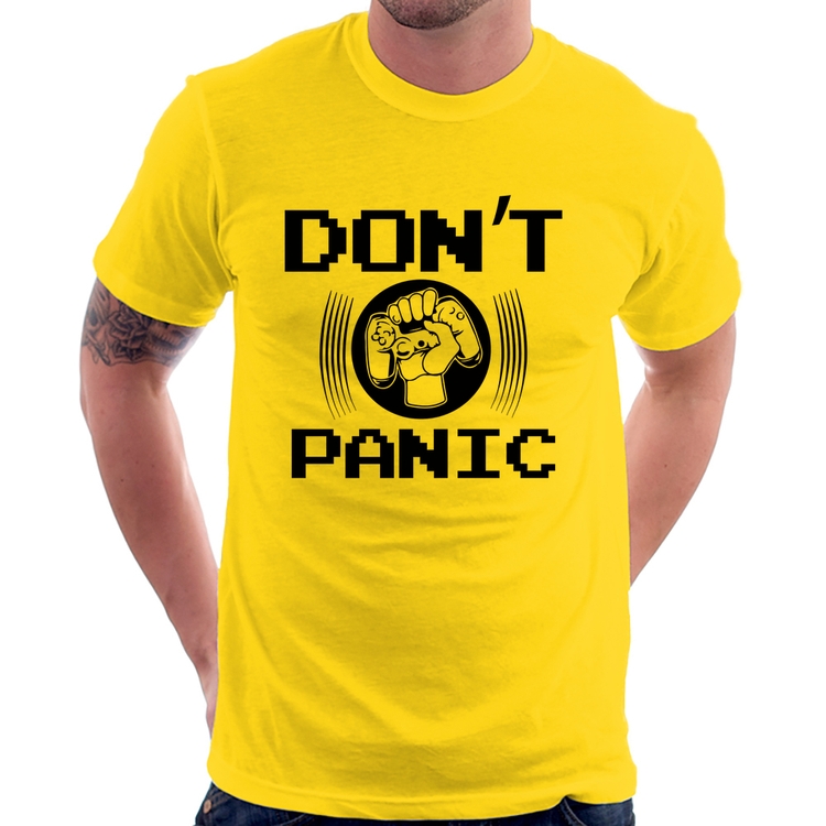 Camiseta Don't Panic - Amarela