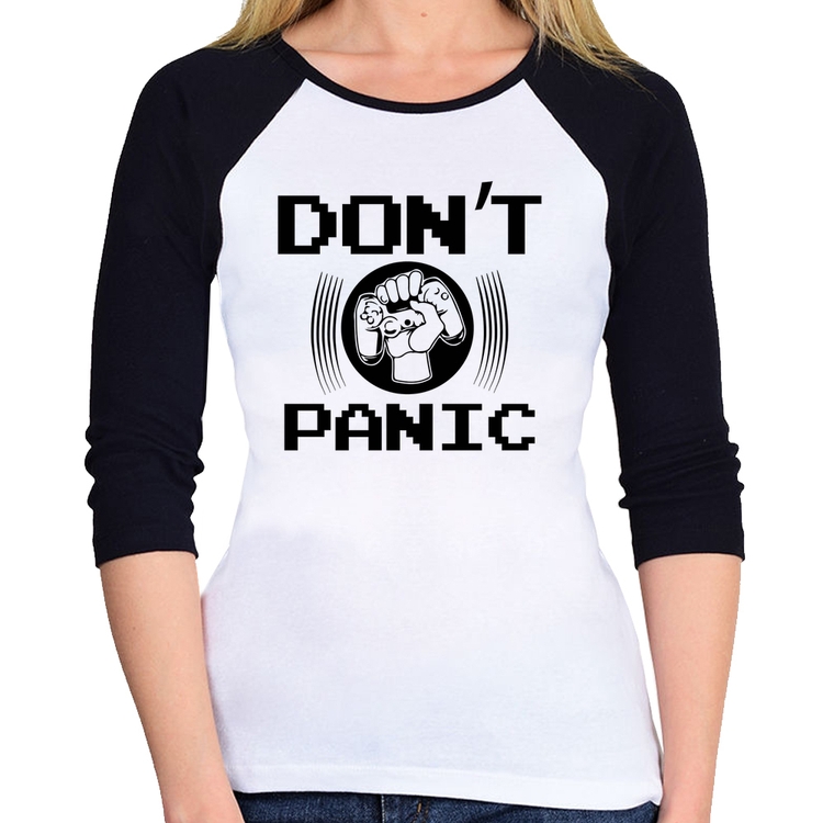 Baby Look Raglan Don't Panic Manga 3/4