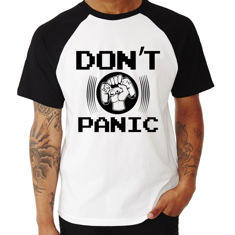 Camiseta Raglan Don't Panic
