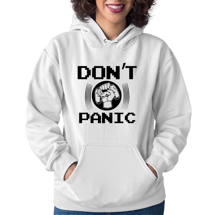 Moletom Feminino Don't Panic - Branco