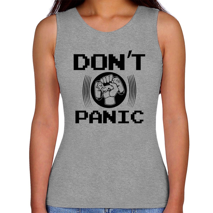 Regata Feminina Don't Panic - Cinza