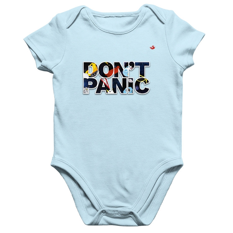 Body Bebê Algodão Don't panic - Azul Bebê