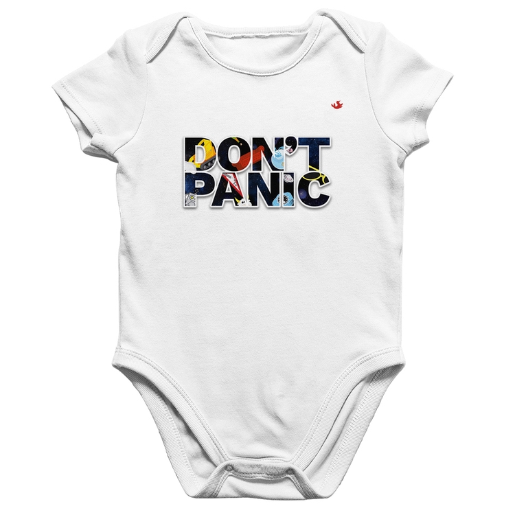 Body Bebê Algodão Don't panic - Branco