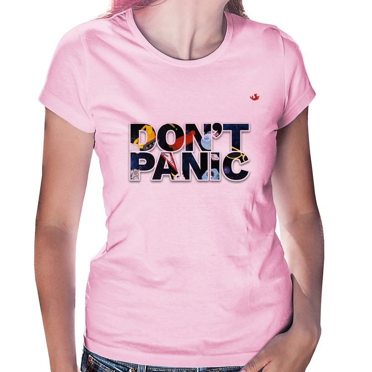 Baby Look Don't panic - Rosa Bebê