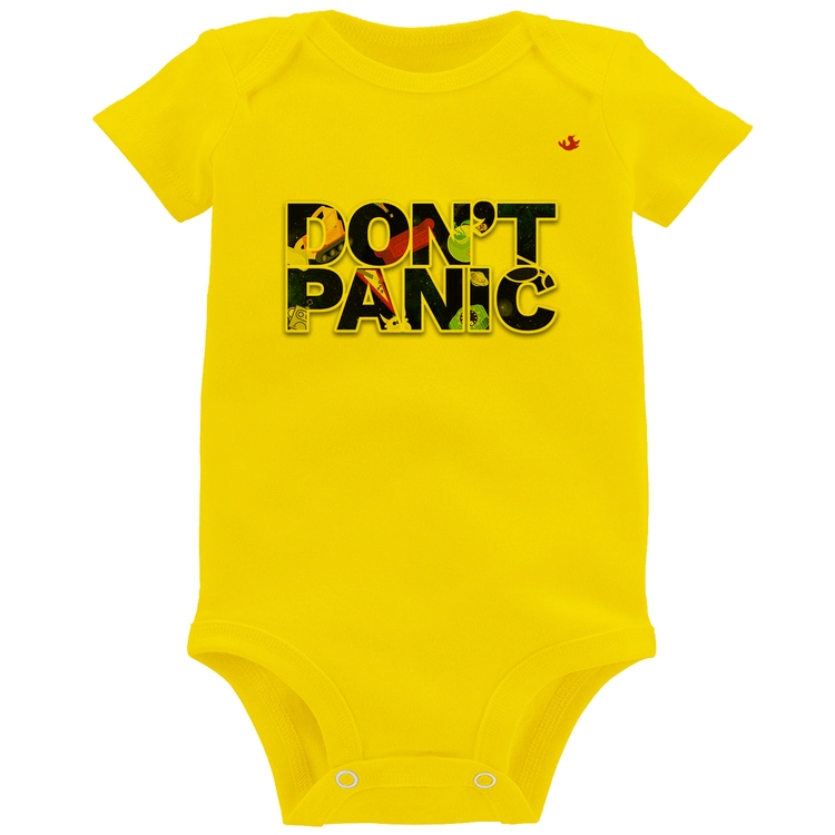Body Bebê Don't panic - Amarelo