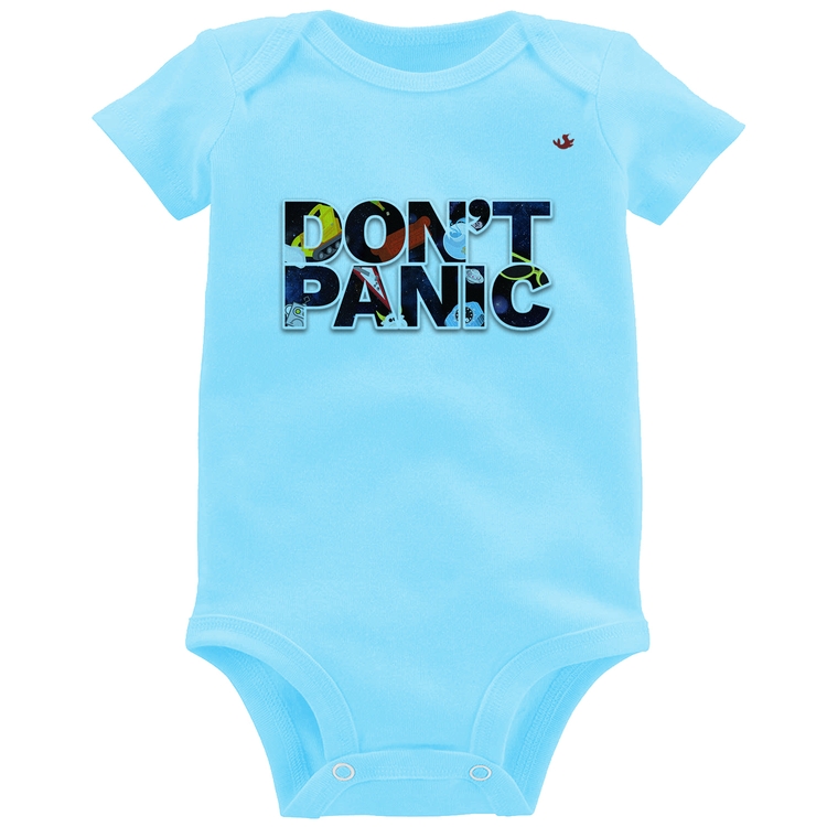 Body Bebê Don't panic - Azul Bebê