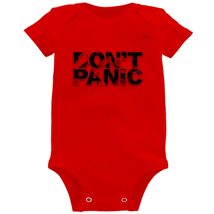 Body Bebê Don't panic - Vermelho