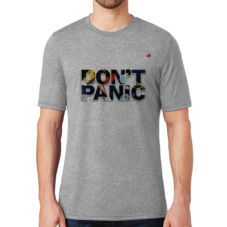 Camiseta Don't panic - Cinza