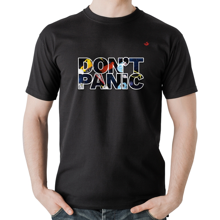 Camiseta Algodão Don't panic