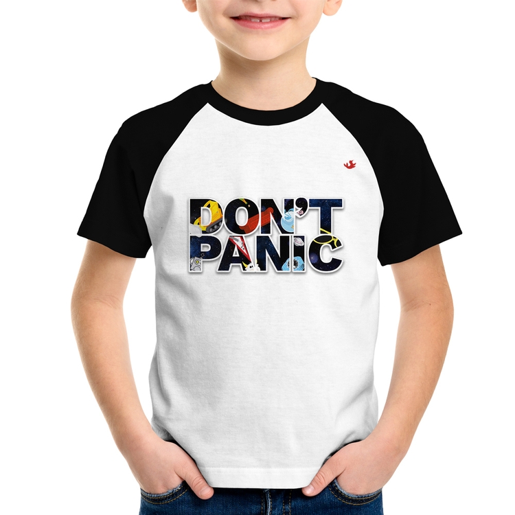 Camiseta Raglan Infantil Don't panic