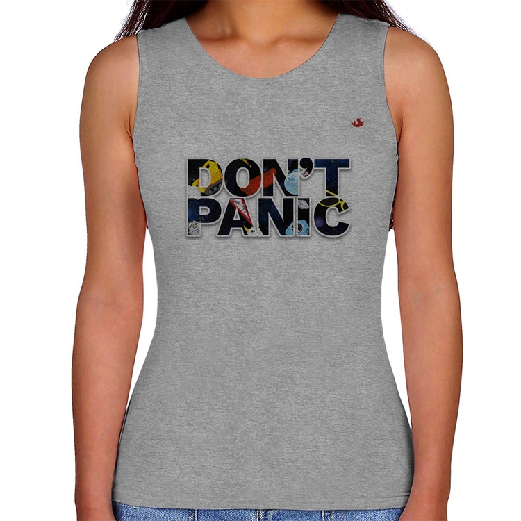 Regata Feminina Don't panic - Cinza