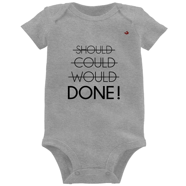 Body Bebê Done! - Cinza