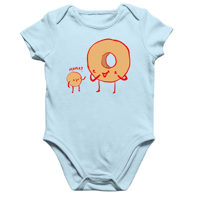 Body Bebê Algodão Donuts - Azul Bebê