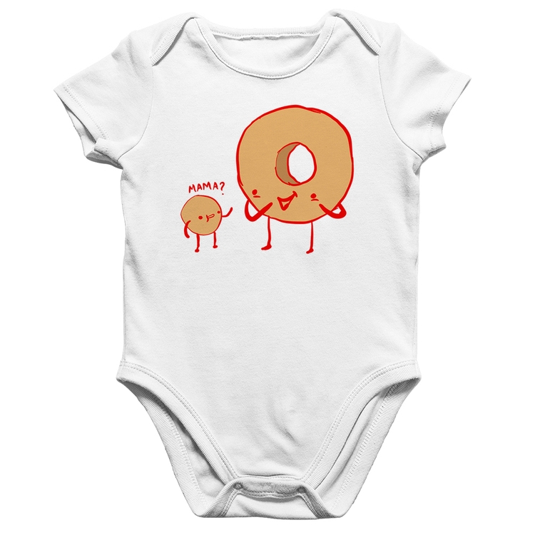Body Bebê Algodão Donuts - Branco