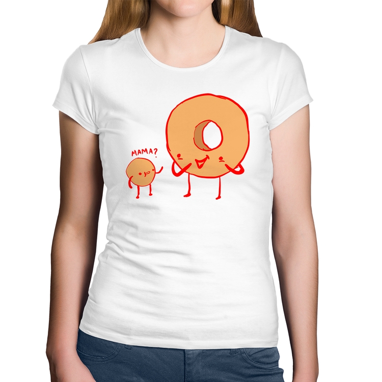 Baby Look Algodão Donuts - Branca