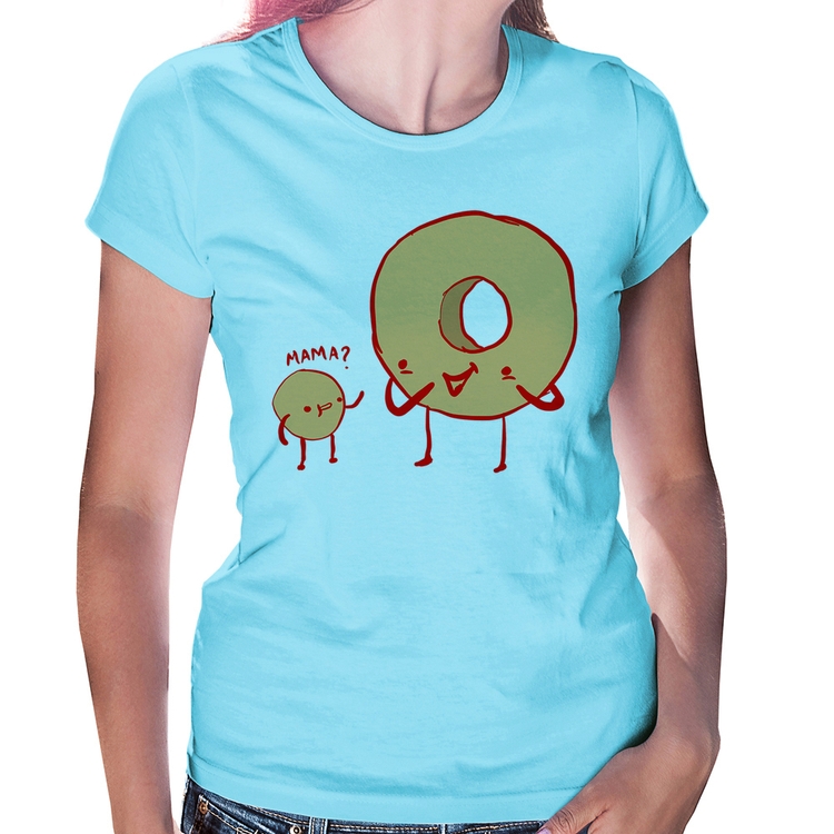 Baby Look Donuts - Azul Bebê