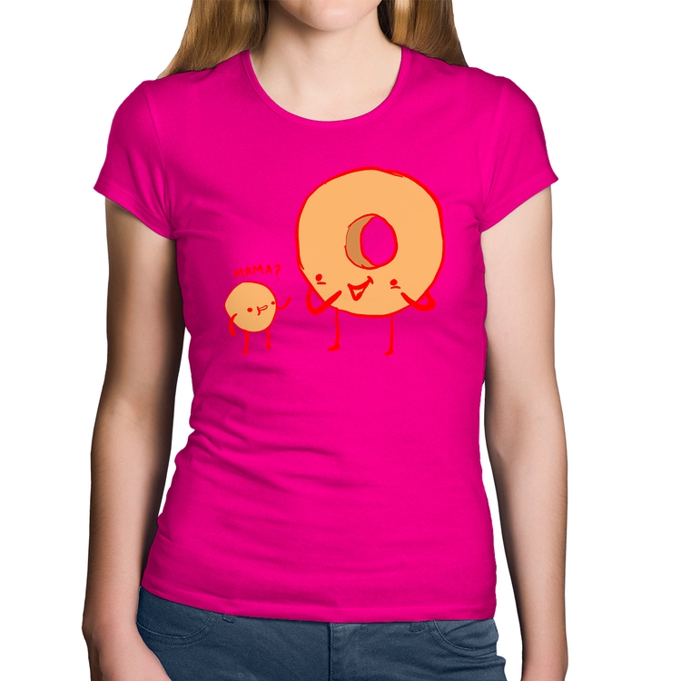 Baby Look Algodão Donuts - Rosa